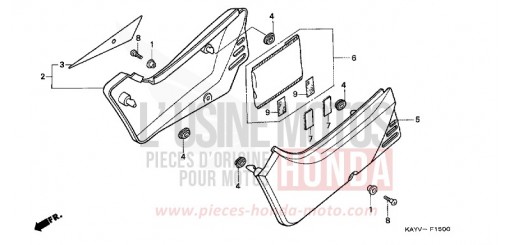 COUVERCLE LATERAL NX125V de 1997